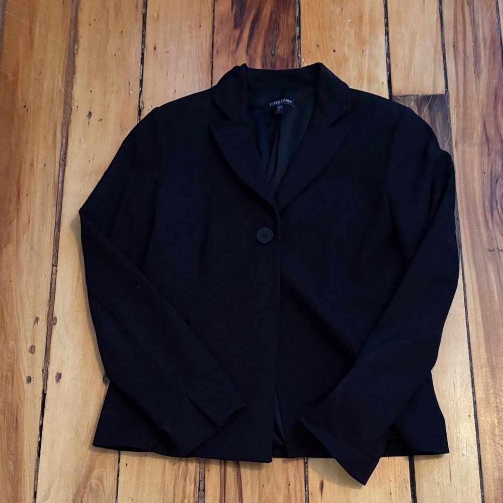 Eileen Fisher Classic Black Women's Blazer